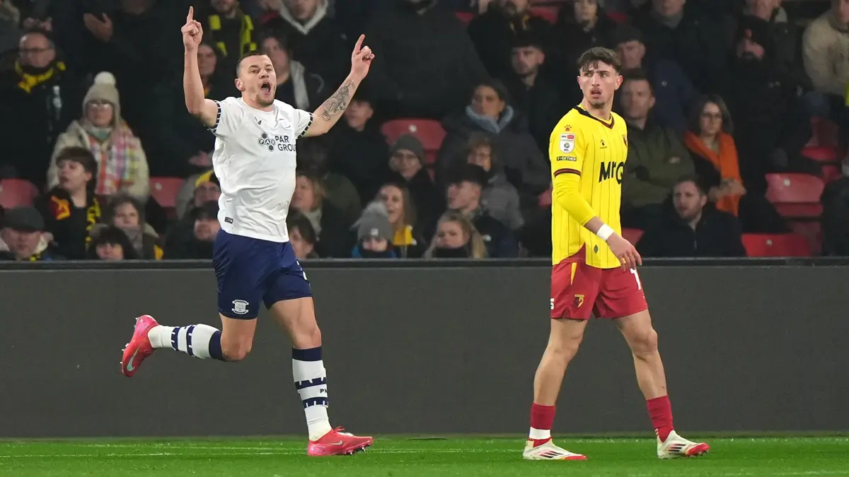 Milutin Osmajic leads Preston to win against Watford