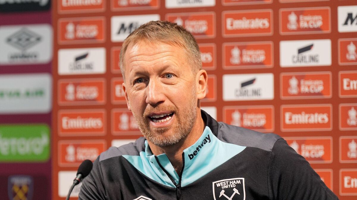 Graham Potter's start as West Ham manager hasn't been great, with four losses in his first six games.