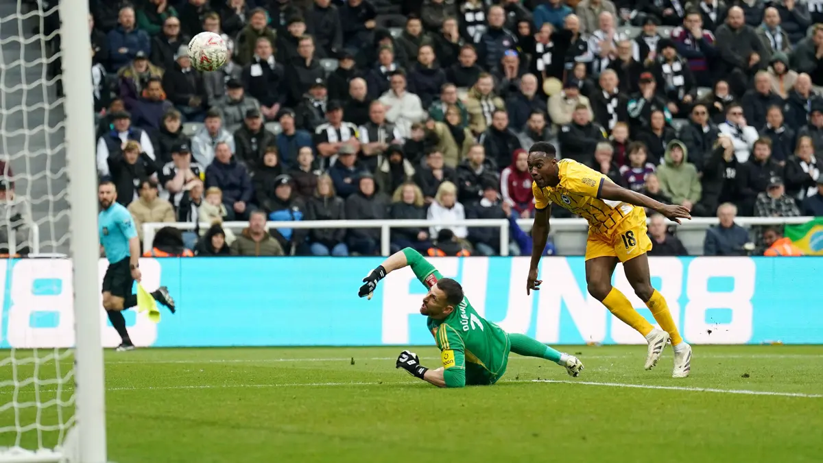 Brighton stages thrilling comeback to knock Newcastle out of FA Cup, with Danny Welbeck sealing the deal