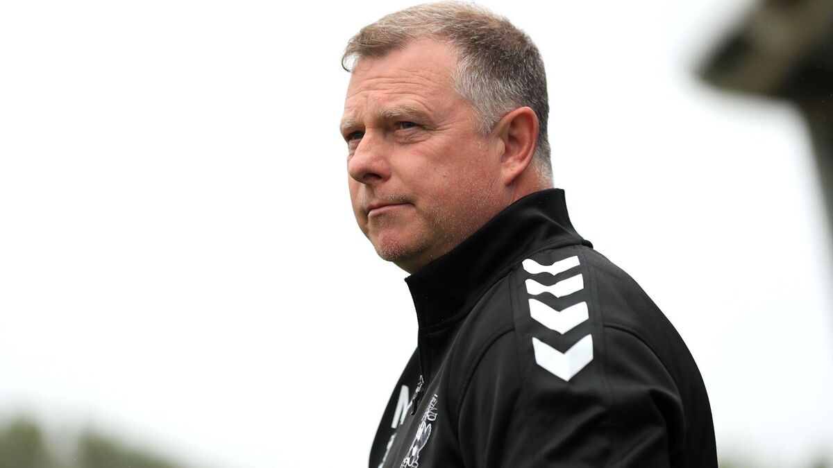Mark Robins is nervously waiting to find out if Stoke will stay in their league this weekend.