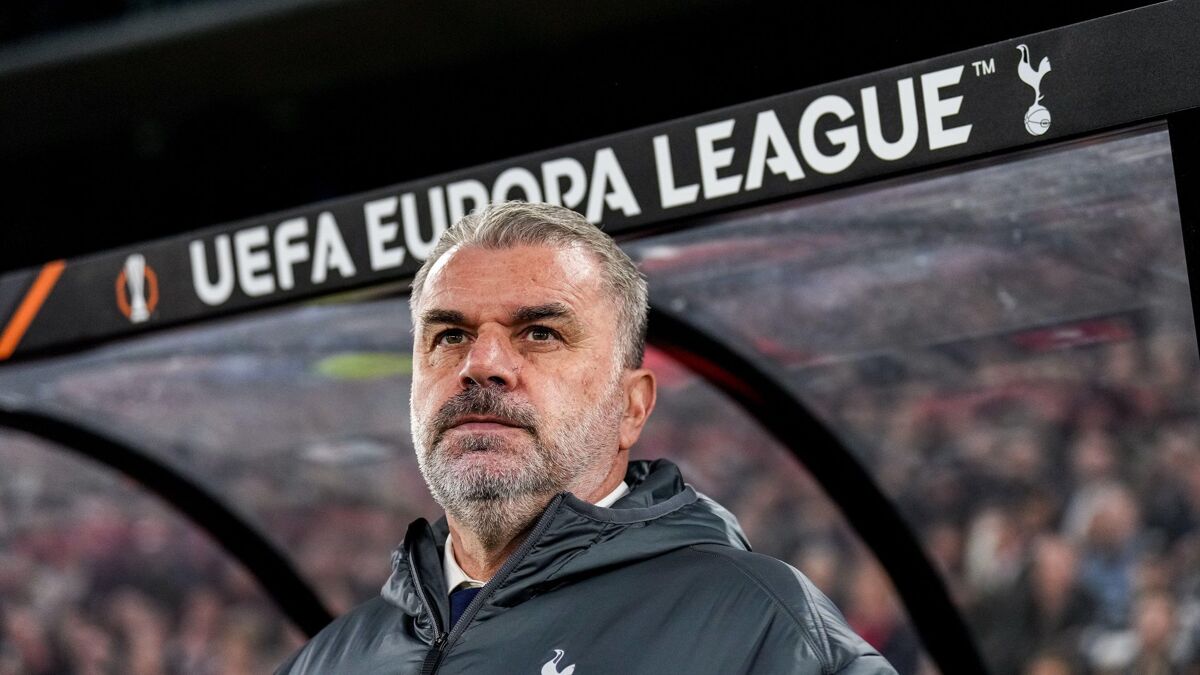 Ange Postecoglou, the manager of Tottenham, watched his team beat Bodo/Glimt 3-1 in the first game.